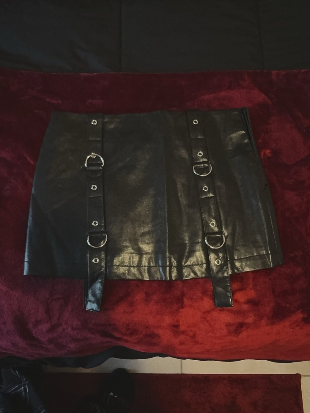 Sculture Tokyo Punk studded hip slim leather skirt - Picture 4 of 7